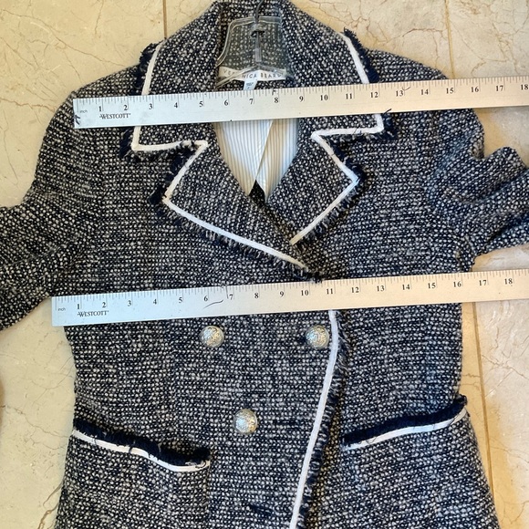Veronica Beard Tweed Jacket, Black and White, Classic Raw Edges, Sz 2 - Picture 12 of 13